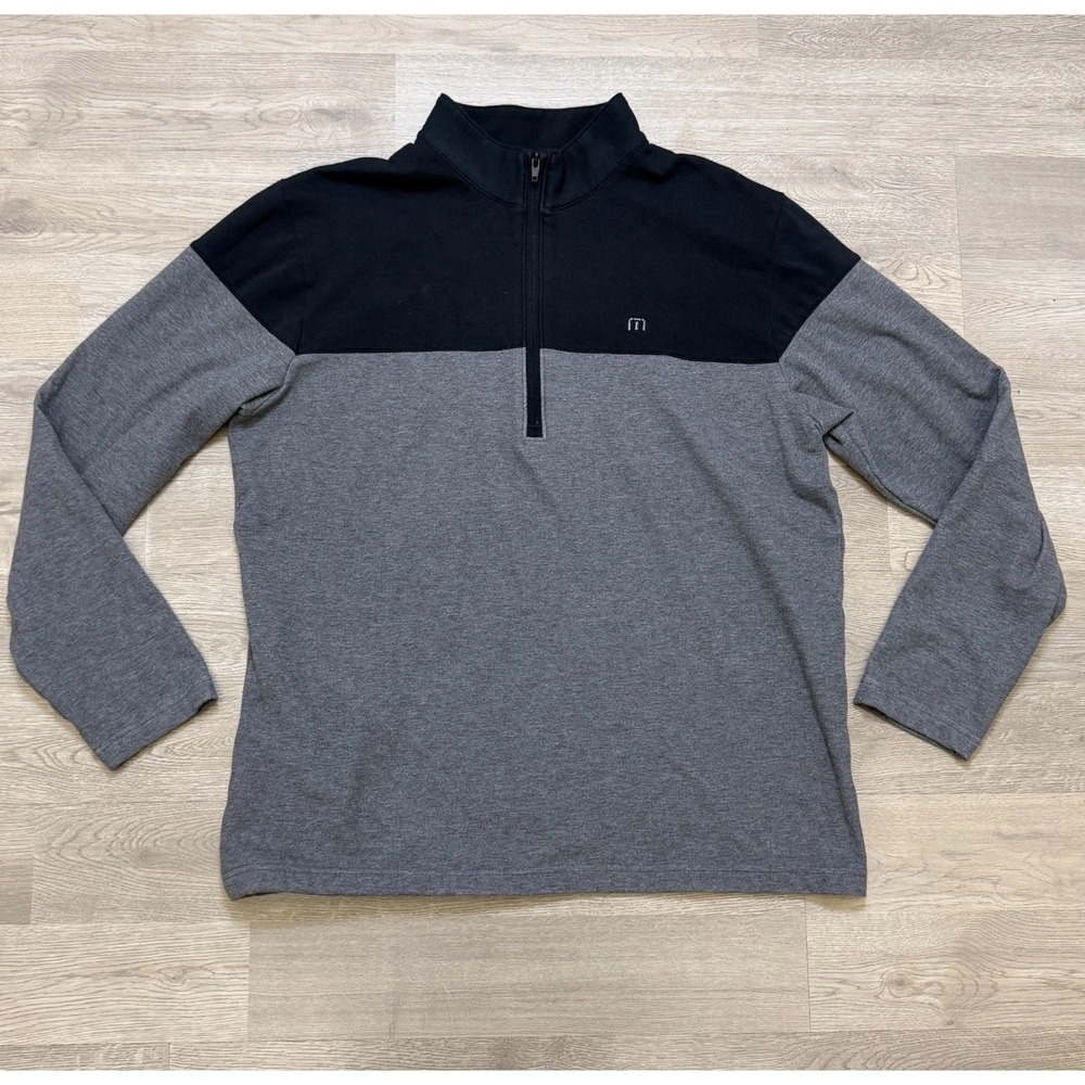 TravisMathew 1/4 Zip Pullover Mens Large Golf Fleece Lightweight Sweater